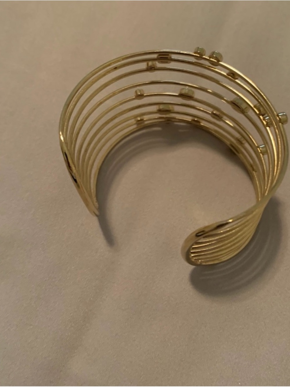 Michael Kors Gold Multi-Row Open Cuff Bangle